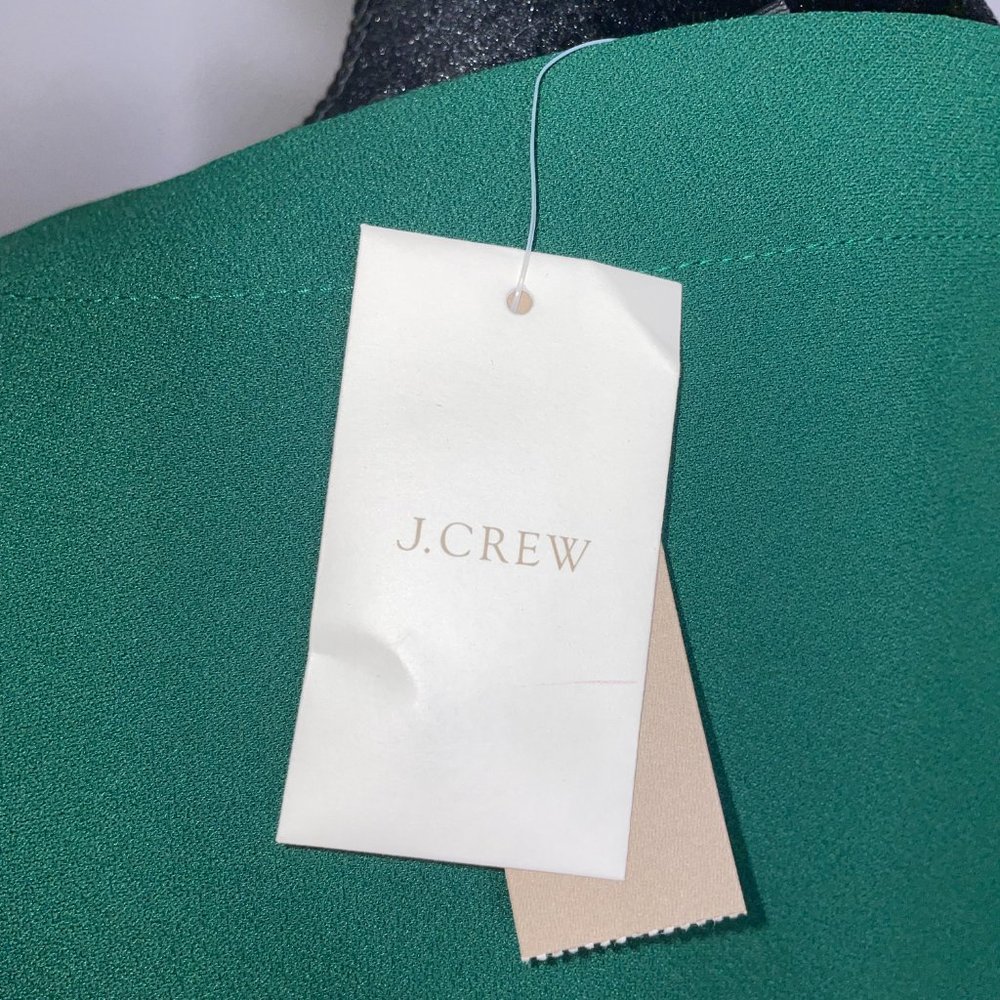 J Crew Alexa Wrap Green Blouse - Picture 5 of 9